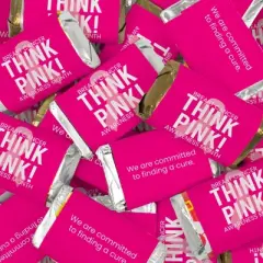 Breast Cancer Awareness Pink Ribbon Hershey's Miniatures and Chocolate Balls