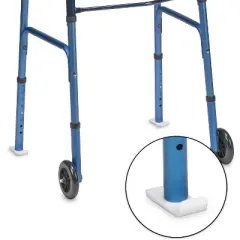 DMI Walker Skis Glides for Enhanced Safety and Stability, Replaces Tennis Balls for Walkers, White, Walker Accessories,Walker Ski Glides, 2 Count