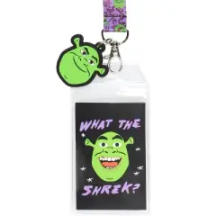Shrek What The Shrek Reversible ID Badge Holder Ogre Rubber Charm Lanyard