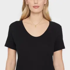 14K Gold Plated Rose Pendant Necklace - A New Day&trade;: Brass, Cubic Zirconia, 16" Length, Lobster Claw Clasp