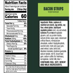 MorningStar Farms Frozen Veggie Breakfast Meatless Bacon Strips Original - 5.25oz