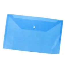 Unique Bargains Office Plastic Paper File Holder A4 Clear Blue 1 Pc