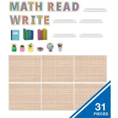 Carson Dellosa Education Subject Pegboards Bulletin Board Set (31 pieces)