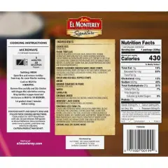 El Monterey Signature Frozen Chicken Fajita Plate - 8oz