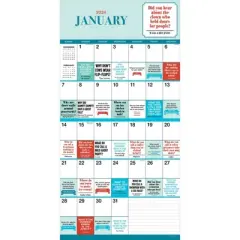 TF Publishing 2024 Wall Calendar 12"x12" Dad Jokes