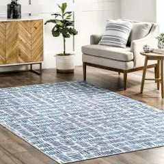 nuLOOM Mitzi Abstract Lines Machine Washable Area Rug