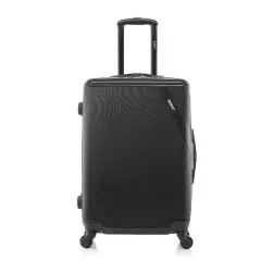 DUKAP Discovery Lightweight Hardside Large Checked Spinner Suitcase - Black