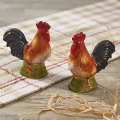 Park Designs Break Of Day Rooster Salt And Pepper Set