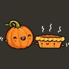 Junior's Design By Humans Pumpkin & Pie By walmazan T-Shirt