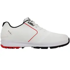 Ram Golf Player Mens Waterproof Golf Shoes White/Red