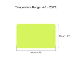 Unique Bargains Kitchen Reusable Non-Stick Heat Resistant Silicone Placemats Baking Mats Green 1 Pc
