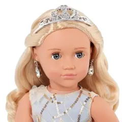 Our Generation Ellory with Tiara & Floral Gown Outfit 18" Fashion Doll