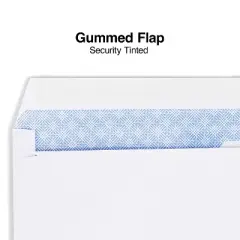 MyOfficeInnovations #8 5/8" Check-Size Double Window Security-Tint Gummed Envelopes 500/BX 438614