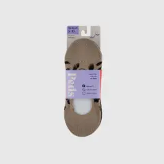Peds Women's 4pk Low Cut Liner Socks - Black/Beige 5-10: No Show, Hidden Gel Heel Grip, Smooth Toe Seams