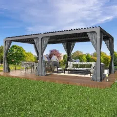 Erommy Outdoor Louvered Aluminum Pergola