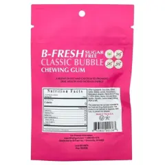 B-Fresh Chewing Gum, Sugar Free, Classic Bubble, 25 Pieces, (50 g)