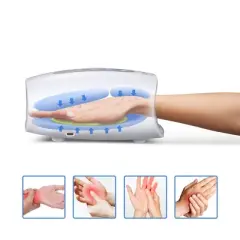 Dartwood Hand Massager with Heat and Compression - Wireless Electric Massager for Hands, Wrists, and Fingers - Cordless Hand Therapy (White)