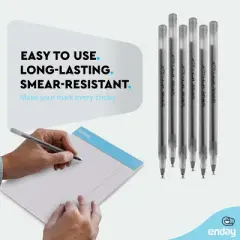 Enday Bulk Ballpoint Pens (240 Pack) Ink pens bulk, Medium Point 1.0mm, office, Smooth Writing black ink pens for School, Home, and Office.