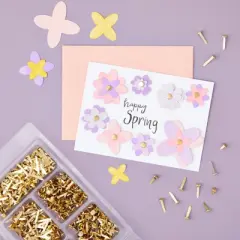 Juvale 500 Pieces Mini Metal Brads for Crafts, Split Pin Brass Paper Fasteners for Scrapbooking, Handmade Cards, DIY Projects, 5 Assorted Sizes