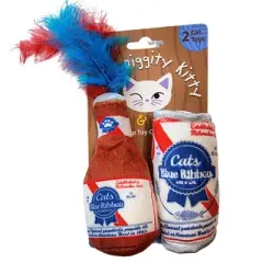 Haute Diggity Kitty by Haute Diggity Dog Cats Blue Ribbon Crinkle Cat Toy with Catnip