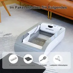 DOMETOUR Smart Litter Box Wide Opening Cat Litter Box Cat Toilet