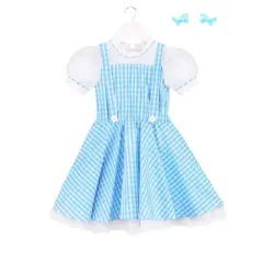 HalloweenCostumes.com Toddler Girl Wizard of Oz Dorothy Halloween Costume | Blue Gingham Fairytale Dress-Up Dress