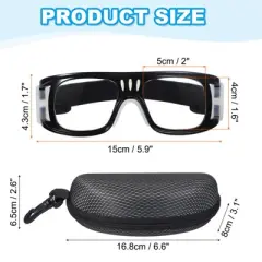 Unique Bargains PC Silicone Adjustable Strap Lightweight Professional Sports Goggles 1 Pc