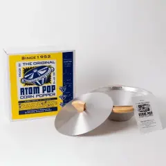 Atom Popcorn Popper - Pop Corn Easily on your Stovetop, Aluminum, Makes 2.5 Quarts