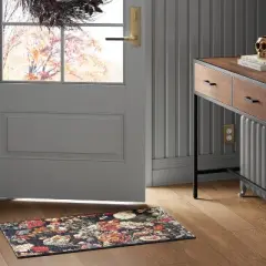 1'8"x2'10" Washable Bleak Forest Scatter Woven Accent Rug Black - Threshold&trade;
