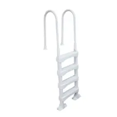 Vinyl Works 4 Step Ladder for 60" Swimming Pool w/Swimline Protective Ladder Mat