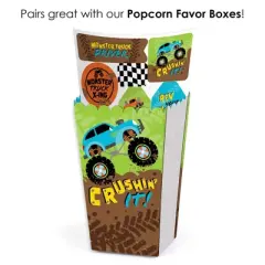 Big Dot of Happiness Smash and Crash - Monster Truck - Boy Birthday Party Favor Sticker Set - 12 Sheets - 120 Stickers