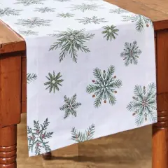 Park Designs Holiday Snowfall Table Runner 13" X 36"