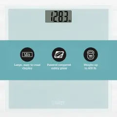 Thinner Glass Weight Scale Silver
