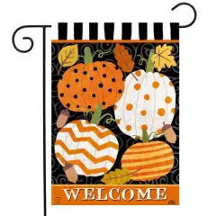 Fall Celebration Pumpkins Garden Flag 12" x 18" Briarwood Lane