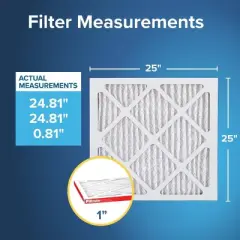 Filtrete Micro Allergen 25x25x1, Air Filter: MERV 11 Electrostatic Furnace Filter, Captures Dust & Pollen, 3-Month Use