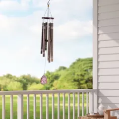 VEVOR Wind Chimes for Outside, 42", Deep Tone Wind Chimes with 6 Tubes, Unique Large Memorial Wind Chimes for Anniversary, Dark Brown