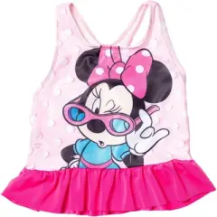 Disney Minnie Mouse Baby Girls Racerback Tankini Top and Bikini Bottom Swim Set Infant