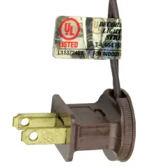 Northlight 100 Warm White LED Faceted C7 Christmas Lights - 66 ft Brown Wire