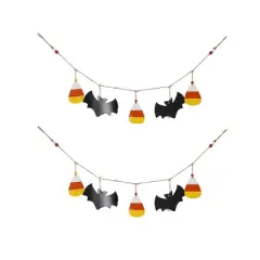 Set of 2, 47.5x7" Halloween Garland for Holiday Wall Decor