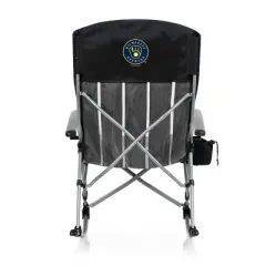 MLB Milwaukee Brewers Outdoor Rocking Camp Chair - Black
