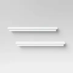 2pc Traditional Wall Shelf Set White - Threshold&trade;