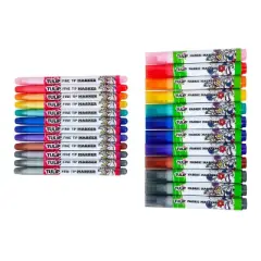 Tulip Color 24pk Fine Tip & Brush Tip Fabric Markers Ultimate Rainbow