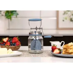 Henning Lee Manual Glass Butter Churner with Jar, 32 ounce