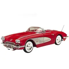1958 Chevrolet Corvette Convertible Red 1/18 Diecast Model Car by Motormax