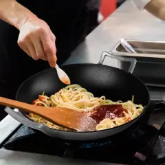 Bruntmor 14" Nonstick Enamel Cast Iron Skillet Pan With Large Loop Handles - Gray