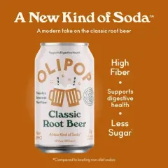 OLIPOP Root Beer Soda - 12 fl oz can