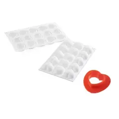 Silikomart Silicone Heart Mold "Cupido30", 1.01 oz, 15 cavities