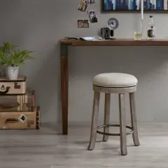 Oaktown Swivel Counter Height Barstool Gray