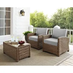 Bradenton 2pc Outdoor Wicker Armchair Set - Crosley
