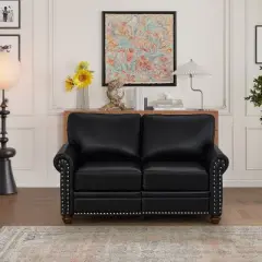 NicBex Upholstered Loveseat Sofa with Soft Cushion Living Room Sofa Couch with Wood Legs for Living Room,Apartment
